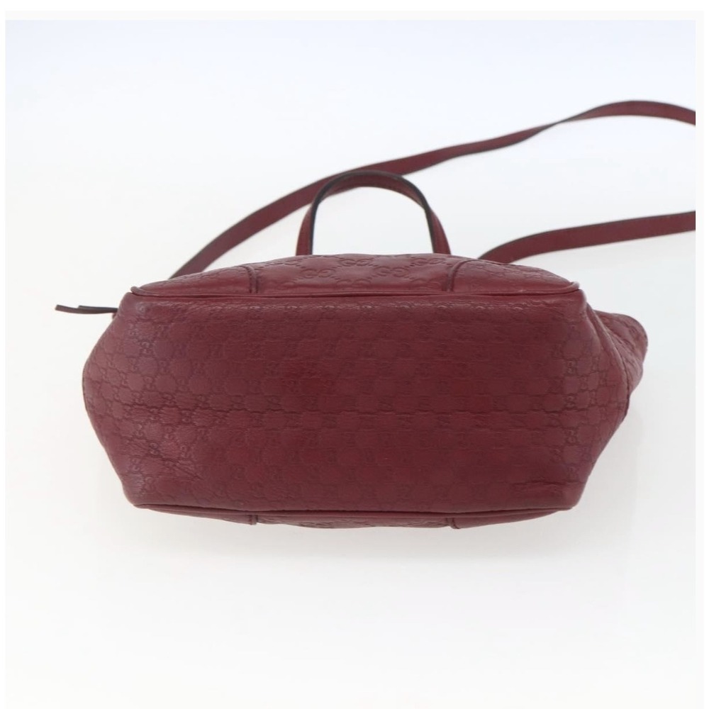 GUCCI Microguccissima Bree Tote Bordeaux Red Leather Handbag Authenticated - Picture 15 of 16